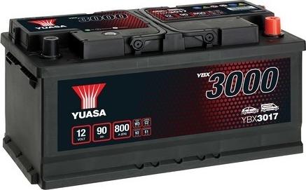 Yuasa YBX3017 - Стартерная аккумуляторная батарея, АКБ autospares.lv