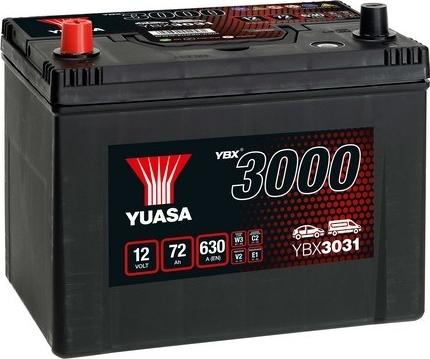 Yuasa YBX3031 - Стартерная аккумуляторная батарея, АКБ autospares.lv