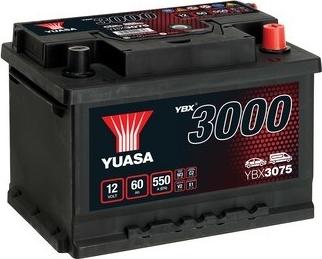Yuasa YBX3075 - Стартерная аккумуляторная батарея, АКБ autospares.lv