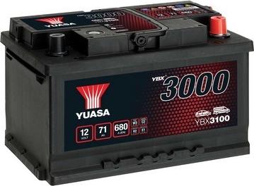 Yuasa YBX3100 - Стартерная аккумуляторная батарея, АКБ autospares.lv