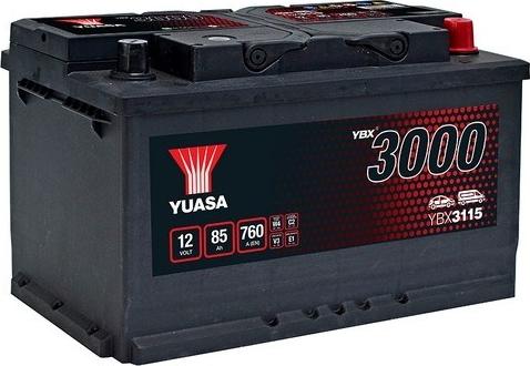 Yuasa YBX3115 - Стартерная аккумуляторная батарея, АКБ autospares.lv