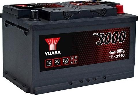 Yuasa YBX3110 - Стартерная аккумуляторная батарея, АКБ autospares.lv