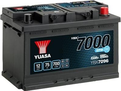 Yuasa YBX7096 - Стартерная аккумуляторная батарея, АКБ autospares.lv