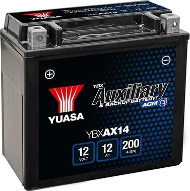 Yuasa YBXAX14 - Стартерная аккумуляторная батарея, АКБ autospares.lv