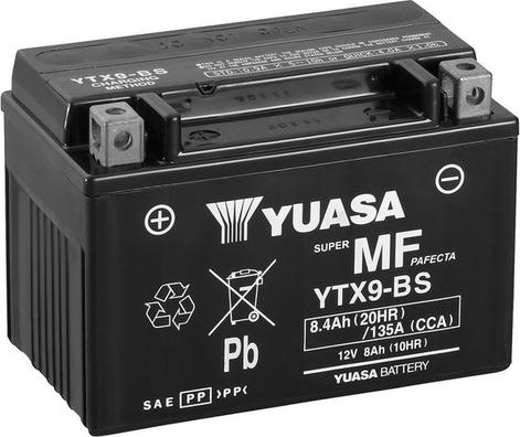 Yuasa YTX9-BS - Стартерная аккумуляторная батарея, АКБ autospares.lv