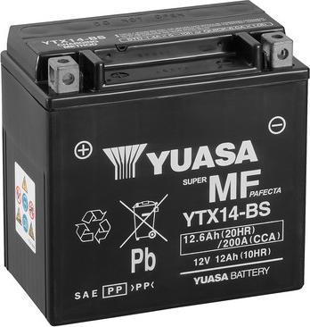 Yuasa YTX14-BS(CP) - Стартерная аккумуляторная батарея, АКБ autospares.lv