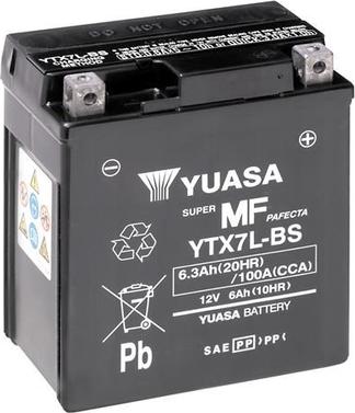 Yuasa YTX7L-BS - Стартерная аккумуляторная батарея, АКБ autospares.lv