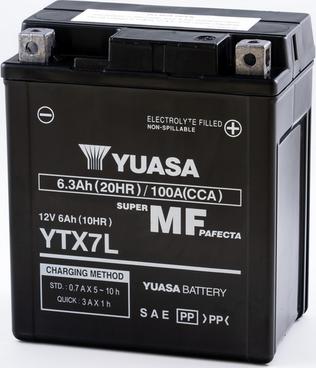 Yuasa YTX7L - Стартерная аккумуляторная батарея, АКБ autospares.lv
