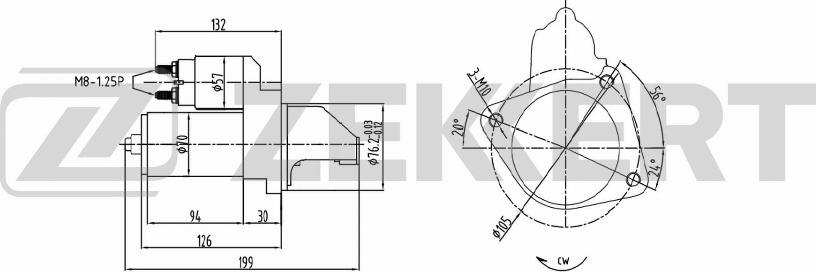 Zekkert AN-1000 - Стартер autospares.lv