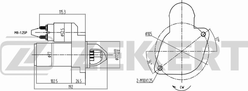 Zekkert AN-1001 - Стартер autospares.lv