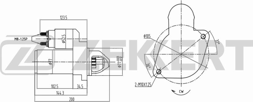 Zekkert AN-1003 - Стартер autospares.lv