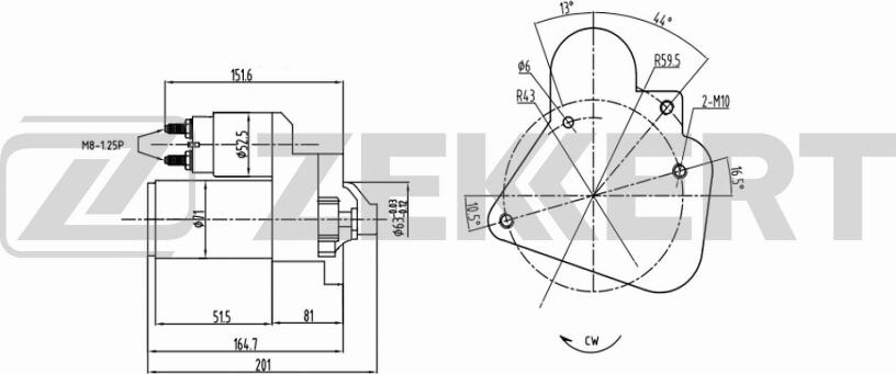 Zekkert AN-1015 - Стартер autospares.lv