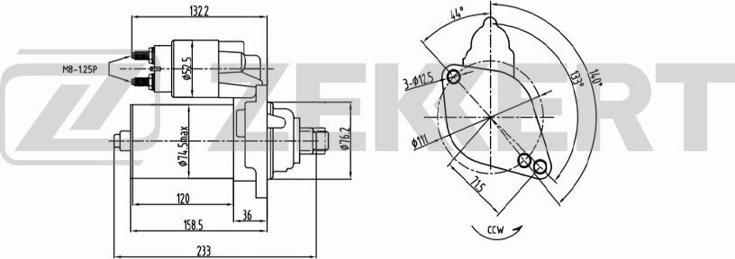 Zekkert AN-1011 - Стартер autospares.lv