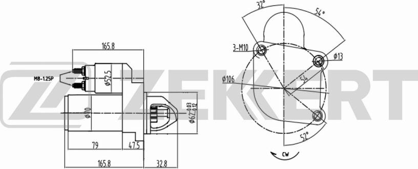 Zekkert AN-1018 - Стартер autospares.lv