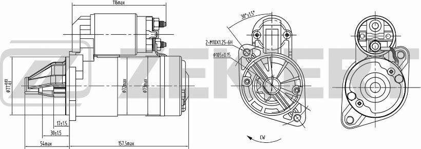 Zekkert AN-1012 - Стартер autospares.lv