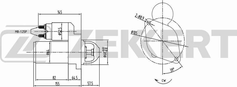 Zekkert AN-1017 - Стартер autospares.lv