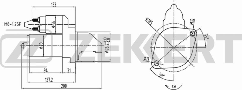 Zekkert AN-1021 - Стартер autospares.lv