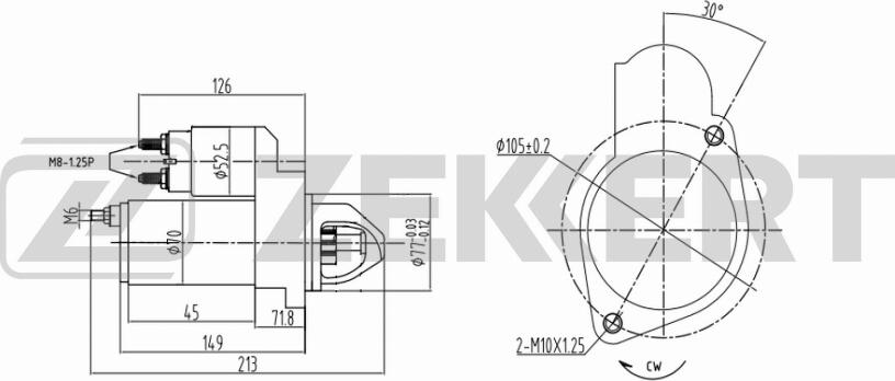 Zekkert AN-1023 - Стартер autospares.lv