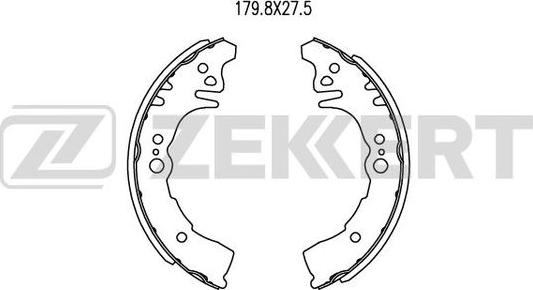 Zekkert BK-4464 - Комплект тормозных колодок, барабанные autospares.lv