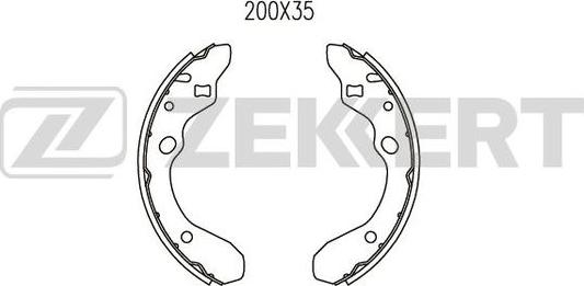 Zekkert BK-4465 - Комплект тормозных колодок, барабанные autospares.lv