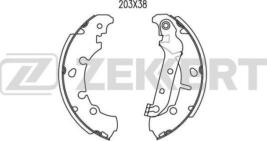 Zekkert BK-4468 - Комплект тормозных колодок, барабанные autospares.lv