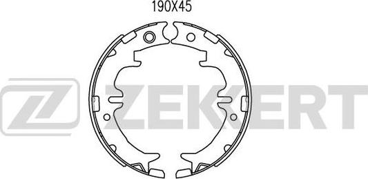 Zekkert BK-4046 - Комплект тормозных колодок, барабанные autospares.lv