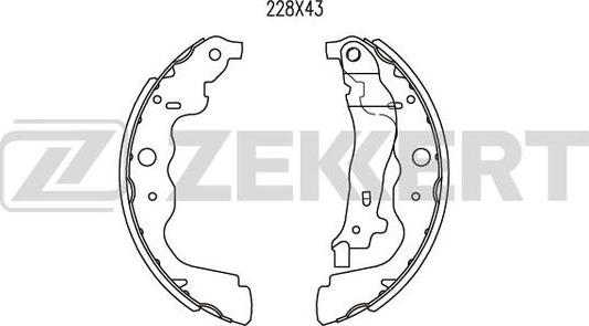 Zekkert BK-4054 - Комплект тормозных колодок, барабанные autospares.lv