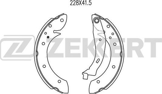 Zekkert BK-4069 - Комплект тормозных колодок, барабанные autospares.lv