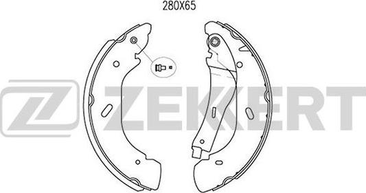 Zekkert BK-4009 - Комплект тормозных колодок, барабанные autospares.lv