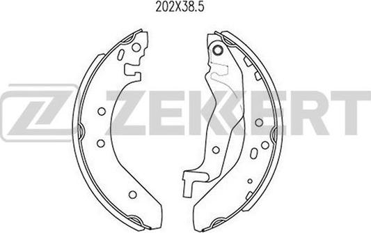 Zekkert BK-4004 - Комплект тормозных колодок, барабанные autospares.lv