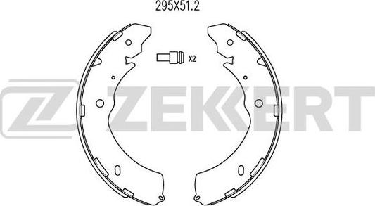 Zekkert BK-4034 - Комплект тормозных колодок, барабанные autospares.lv