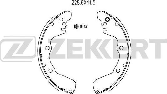 Zekkert BK-4037 - Комплект тормозных колодок, барабанные autospares.lv