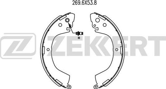 Zekkert BK-4023 - Комплект тормозных колодок, барабанные autospares.lv