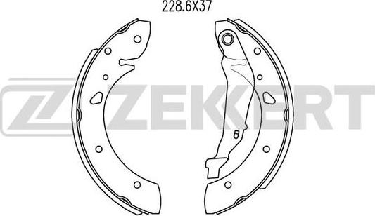 Zekkert BK-4022 - Комплект тормозных колодок, барабанные autospares.lv