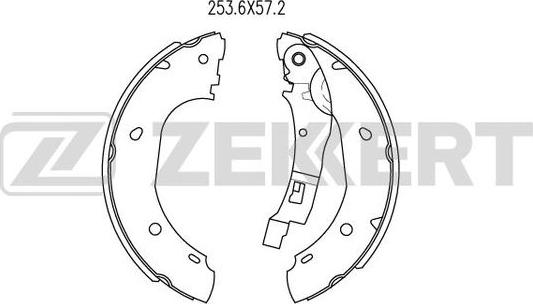 Zekkert BK-4073 - Комплект тормозных колодок, барабанные autospares.lv