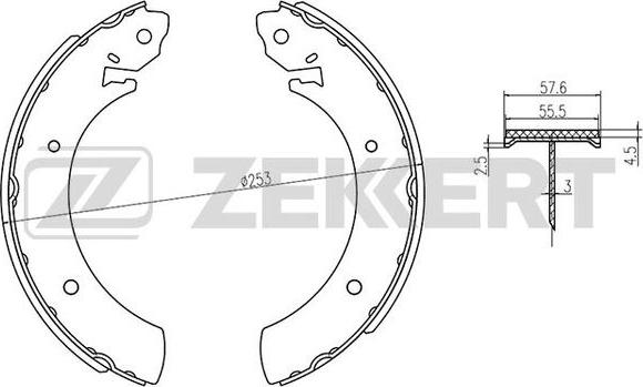 Zekkert BK-4157 - Комплект тормозных колодок, барабанные autospares.lv