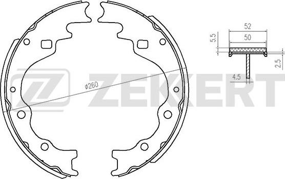 Zekkert BK-4129 - Комплект тормозных колодок, барабанные autospares.lv