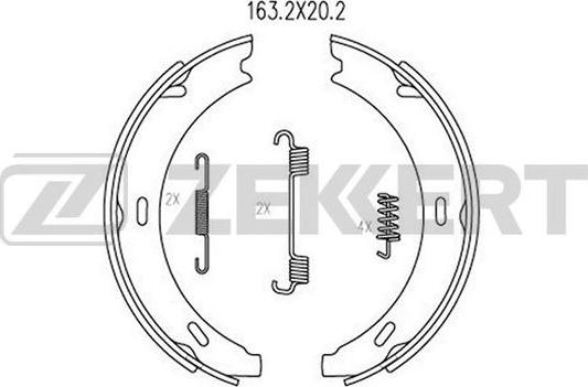 Zekkert BK-4126 - Комплект тормозных колодок, барабанные autospares.lv