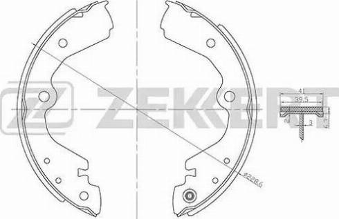 Zekkert BK-4178 - Комплект тормозных колодок, барабанные autospares.lv