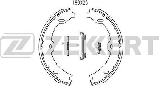 Zekkert BK-4303 - Комплект тормозных колодок, барабанные autospares.lv