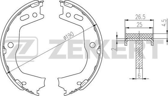 Zekkert BK-4310 - Комплект тормозных колодок, барабанные autospares.lv