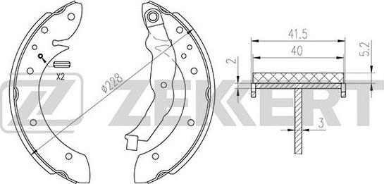 Zekkert BK-4317 - Комплект тормозных колодок, барабанные autospares.lv