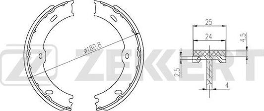 Zekkert BK-4331 - Комплект тормозных колодок, барабанные autospares.lv