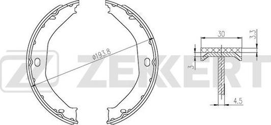 Zekkert BK-4329 - Комплект тормозных колодок, барабанные autospares.lv