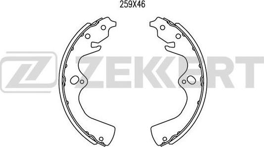 Zekkert BK-4253 - Комплект тормозных колодок, барабанные autospares.lv