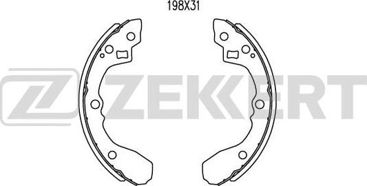 Zekkert BK-4257 - Комплект тормозных колодок, барабанные autospares.lv