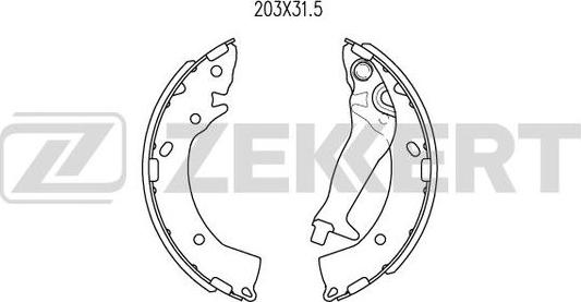 Zekkert BK-4236 - Комплект тормозных колодок, барабанные autospares.lv