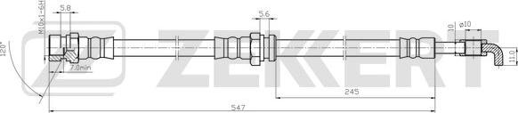 Zekkert BS-9494 - Тормозной шланг autospares.lv