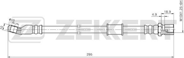 Zekkert BS-9492 - Тормозной шланг autospares.lv