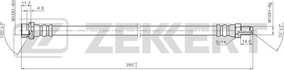 Zekkert BS-9466 - Тормозной шланг autospares.lv